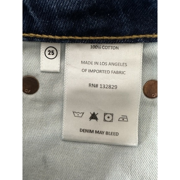 GRLFRND jeans Women's Size 25 The Karolina straight crop Blue Button Fly Denim - Picture 5 of 9